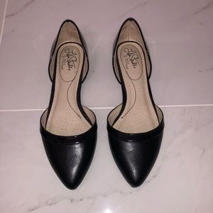 Black Pointed Toe Dress Flats